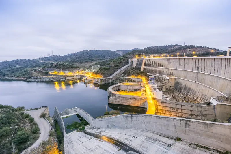 Recursos naturales de Portugal 3 power plant alqueva water dam alentejo portugal power plant alqueva water dam districts beja evora portugal 114361813